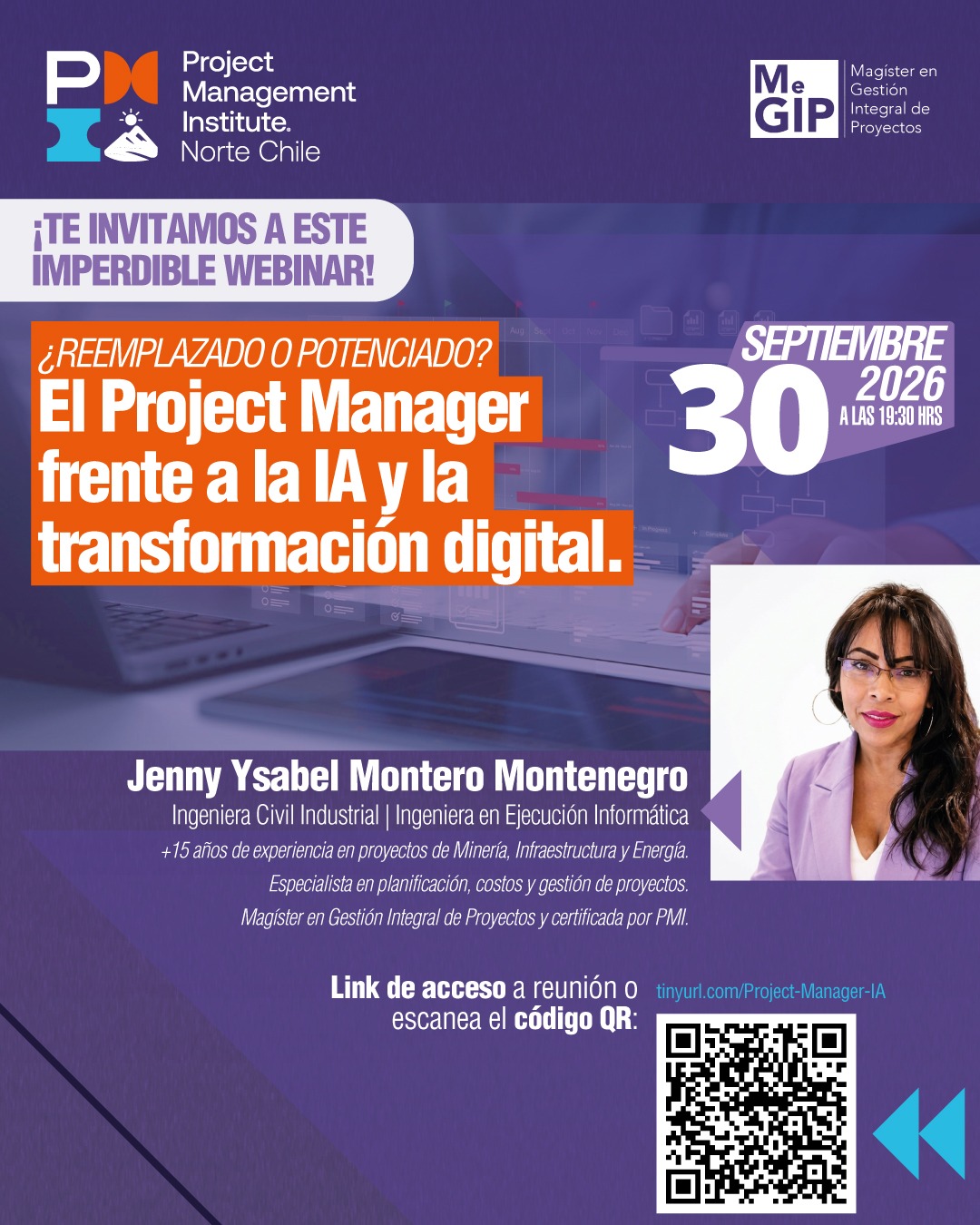 Webinar El Project Manager frente a la IA y la transformación digital, 30 de septiembre de 2026